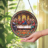 The Last Supper Suncatcher: Religious Christian Window Panel